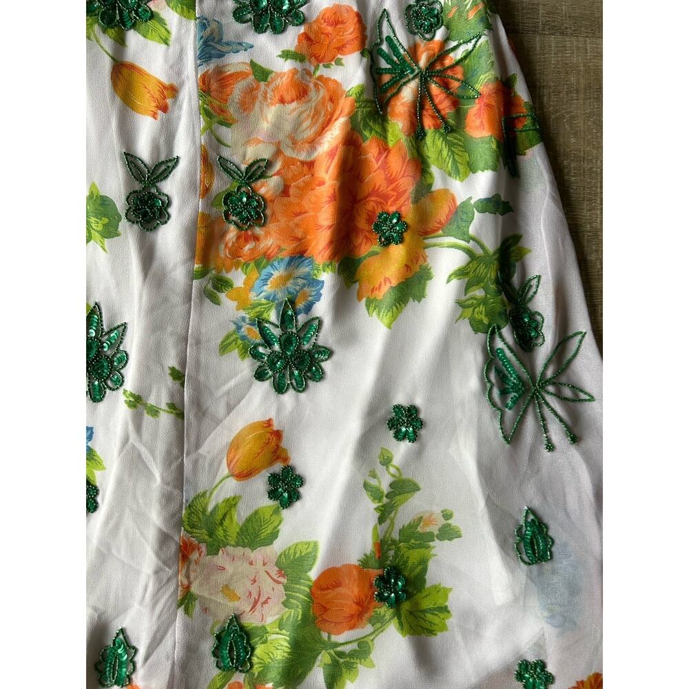 Raga Anthropologie Beaded Sequin Floral Mini Dress S Sleeveless Boho NWT - Picture 9 of 16